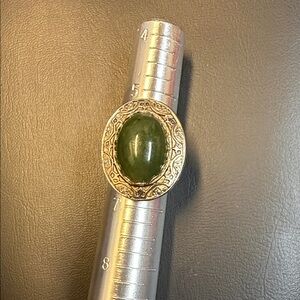 Green Stone Silver Ring